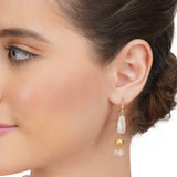 Dor Gold Plated Rose Quartz Tri Strand Necklace Set