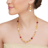 Dor Gold Plated Ruby Jade  String Set