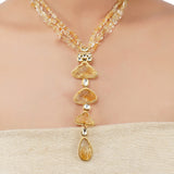 Gold Plated Poorak Kundan Citrine Heritage Necklace Set