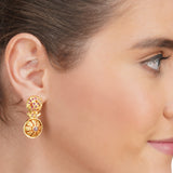Anokhi  Ruby Flower Earrings