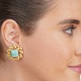 Anokhi  Amazonite Stud Earrings
