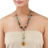 Gold Plated Ratnahaar Kundan Multi -Tumble Necklace