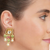 Anokhi  Kundan Peridot Earrings