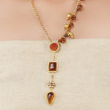 Gold Plated Ratnahaar Kundan Carnelian Necklace