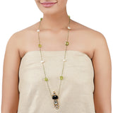 Gold Plated Ratnahaar Kundan Black Onyx Necklace