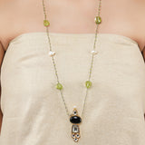 Gold Plated Ratnahaar Kundan Black Onyx Necklace