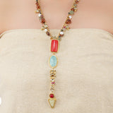Gold Plated Ratnahaar Kundan Coral Necklace