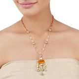 Gold Plated Ratnahaar Kundan Citrine Necklace