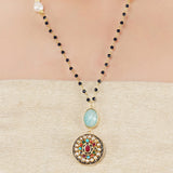 Gold Plated Ratnahaar Navrattan Kundan Marcasite Necklace