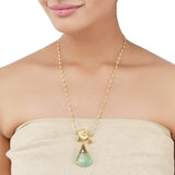 Gold Plated Ratnahaar Kundan Fluorite Necklace