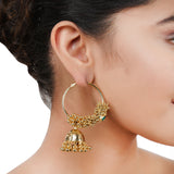Gold Plated Bala Jhumki Hoop Earrings