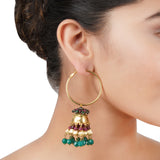 Gold Plated Bala Jhumki Hoop Earrings