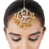 Gold Plated Kundan Gold Leaf Tika