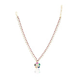 Basant Gold Plated Navrattan Necklace Set