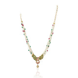 Gold Plated Poorak Ruby Onyx Necklace Set