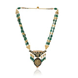 Gold Plated Poorak Kundan Enamel Necklace Set