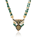Gold Plated Poorak Kundan Enamel Necklace Set