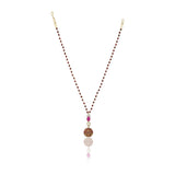 Basant Gold Plated Zircon Ruby Necklace Set
