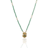 Gold Plated Poorak Green Necklace Set