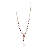 Gold Plated Poorak Ruby Pearl Necklace Set