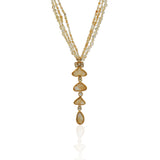 Gold Plated Poorak Kundan Citrine Heritage Necklace Set