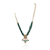 Gold Plated Poorak Flower Zircon Necklace Set