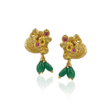 Gold Plated Poorak Green Onyx  Necklace Set