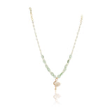 Basant Rose Gold Zircon Hansa Peridot Necklace Set