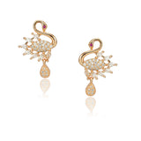 Basant Rose Gold Zircon Hansa Peridot Necklace Set