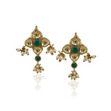 Gold Plated Poorak Green Heritage Necklace Set