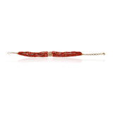 Gold Plated Poorak Coral Zircon Necklace Set