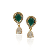Gold Plated Poorak Green Onyx Heritage Necklace Set
