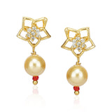 Basant Gold Plated Zircon Ruby Pearl Necklace Set