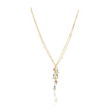 Basant Gold Plated Zircon Drop Pearl Necklace Set