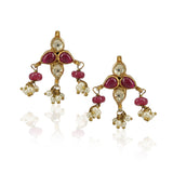 Gold Plated Poorak Kundan Choker Set