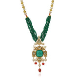 Gold Plated Poorak Kundan Heritage Necklace Set