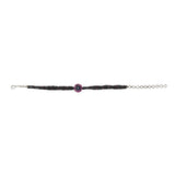 Silver Plated Poorak Ruby Iolite  Necklace Set