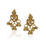 Gold Plated Poorak Kundan Folklore Necklace Set