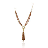 Gold Plated Poorak Ganesh Tassel Necklace Set