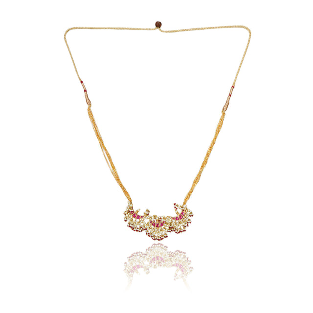 Basant Gold Plated Kundan Necklace Set