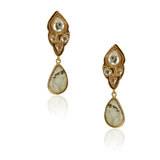 Gold Plated Poorak Kundan Lapiz Necklace Set