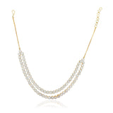 Basant Gold Plated Zircon Double Strand Necklace Set