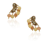 Gold Plated Poorak Kundan Lemon Choker Necklace Set
