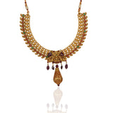 Gold Plated Poorkak Temple Necklace Set