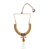 Gold Plated Poorkak Temple Necklace Set