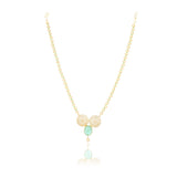 Basant Gold Plated Zircon Fluorite Necklace Set