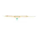 Basant Gold Plated Zircon Fluorite Necklace Set