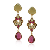 Gold Plated Poorak Kundan Necklace Set