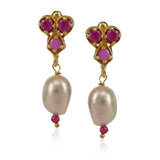 Gold Plated Poorak Zircon Pearl Necklace Set