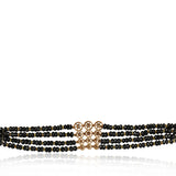 Gold Plated Poorak Zircon Black Onyx Choker Set
